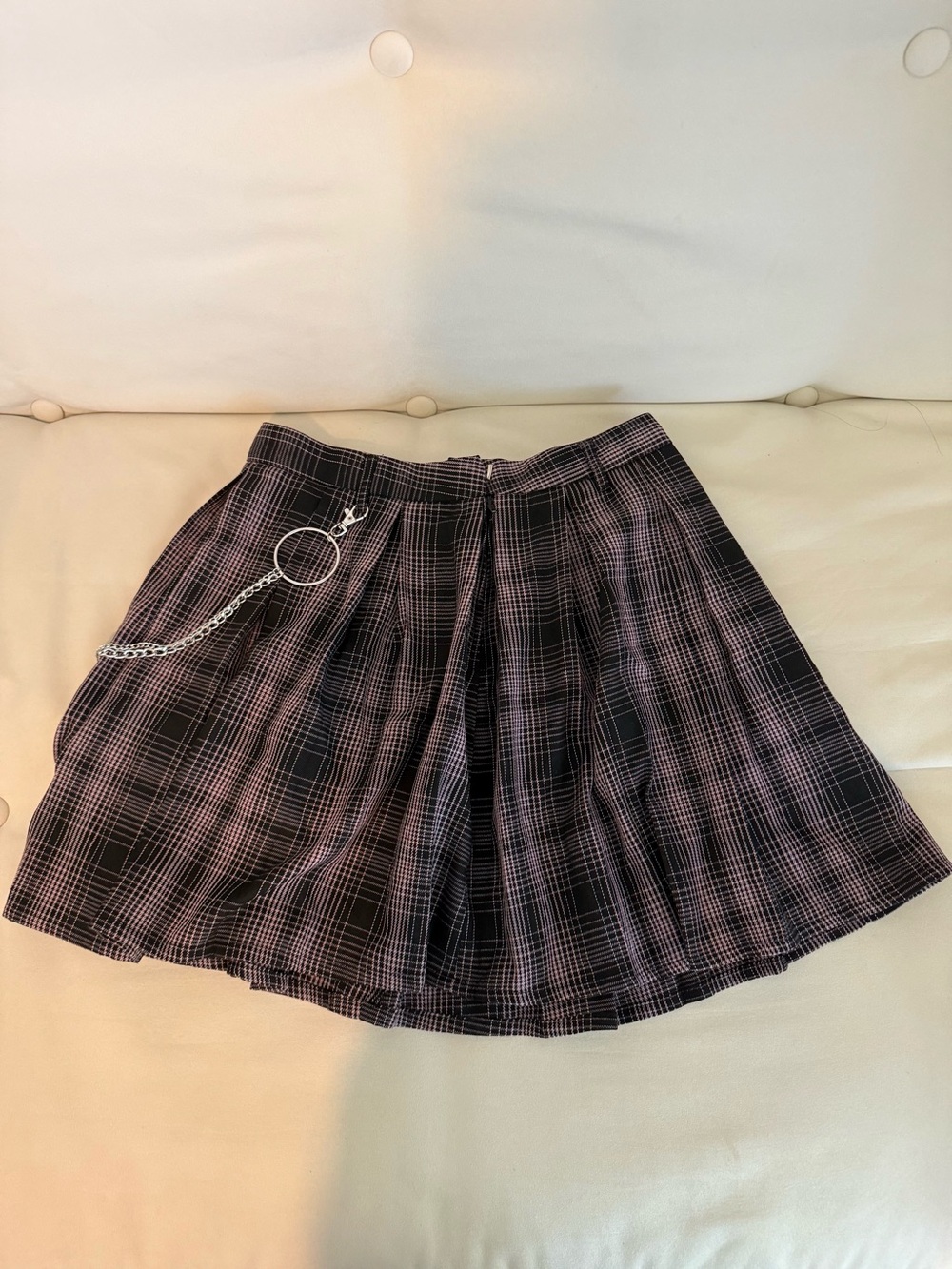 Hot Topic Plaid Mini Skirt w/ Chain